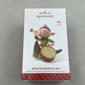 HallmarkKeepsake Ornament PLAYS MUSIC Bang the Drum All Day 2014 NIB Tested